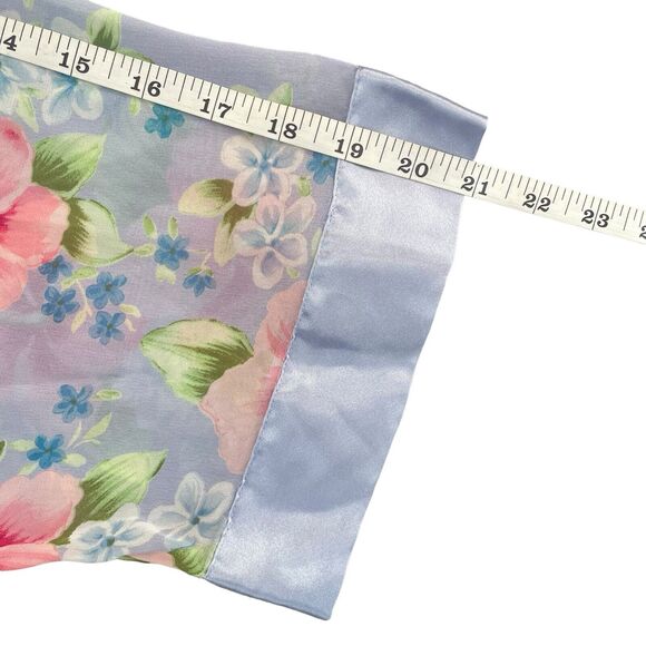 VTG Cabernet Satin Wrap Robe W/ Chemise Nightgown Sz L Floral Silky Romantic - Picture 14 of 14